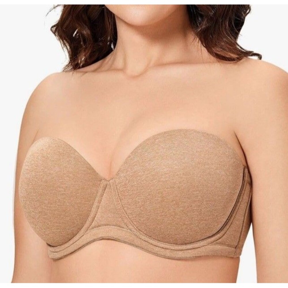 DELIMIRA Underwire Contour Full Coverage Strapless Bra 44D *Missing Straps
